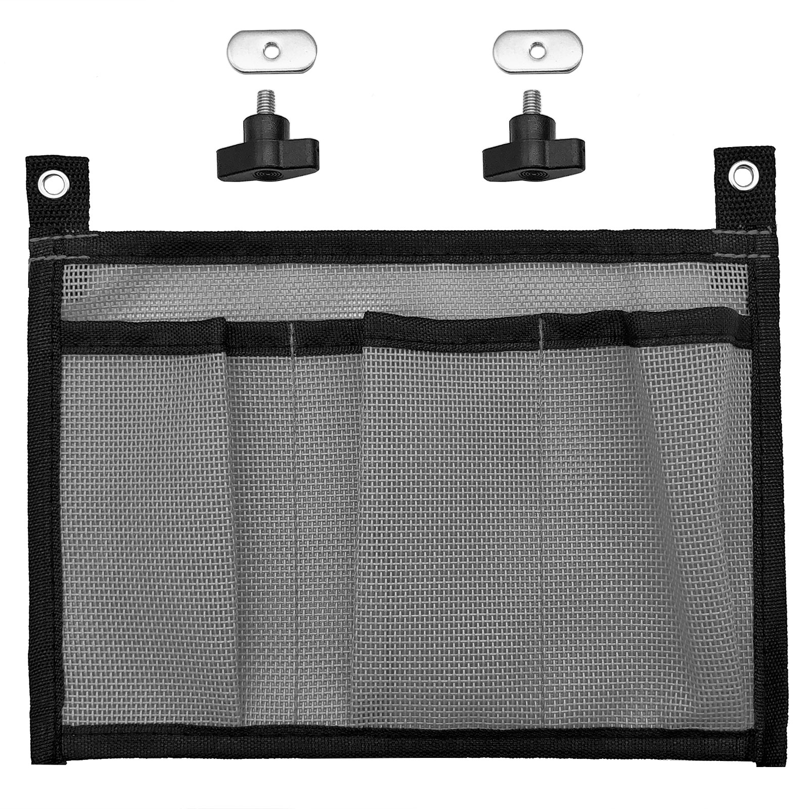 Kayak Mesh Storage Side Pouch Boat Fishing Holder Bag Canoe Mesh Bag Beer Can Hanger Bag for Boat Dinghy: Grey 1