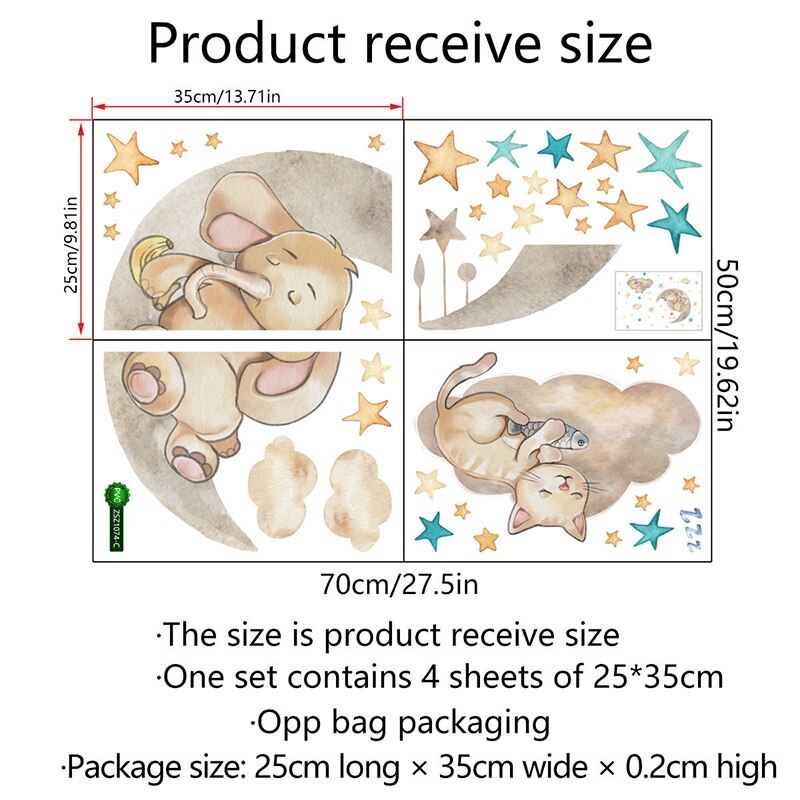 Cartoon Wall Stickers for Kids Room Baby Room Decoration Wall Decals Room