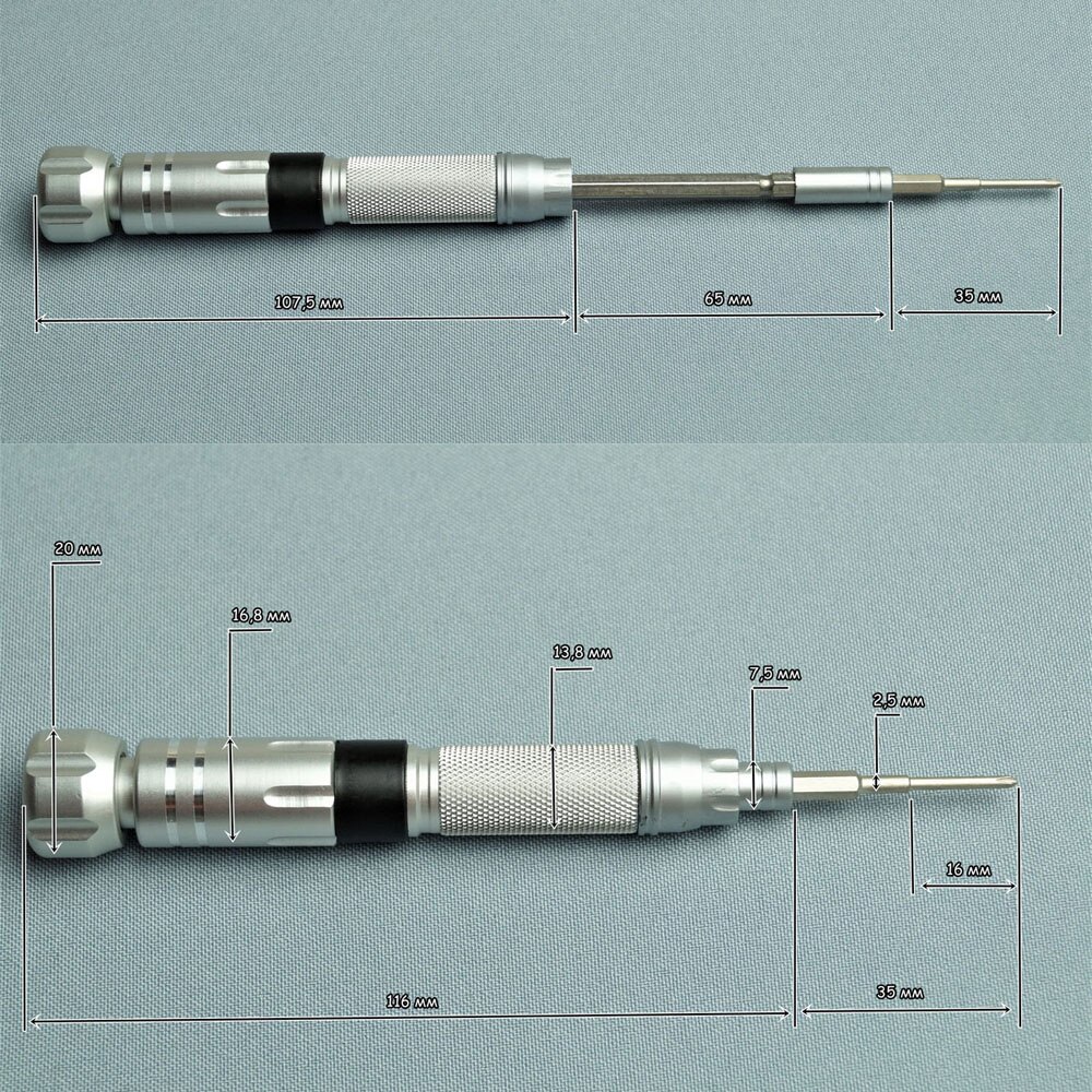 Strumento di riparazione del telefono Nanch cacciavite di precisione in acciaio S2 cacciavite magnetico Mini per punte da 4mm per Computer/elettronica/laptop/LCD