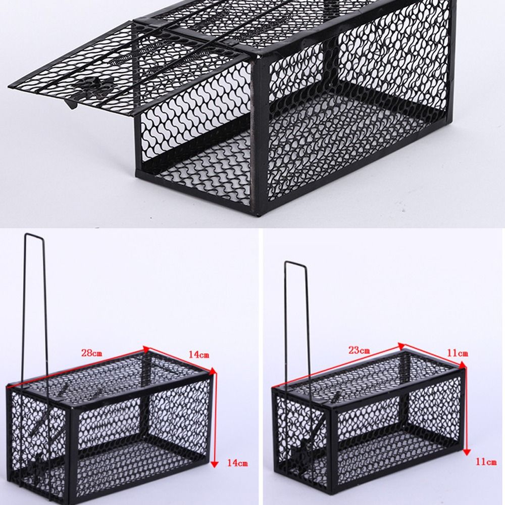 Trampa autoblocante para ratones, cebo para ratas, caja en vivo, trampa para ratones, jaula para el hogar, Control de animales, jaula de hierro para hámster