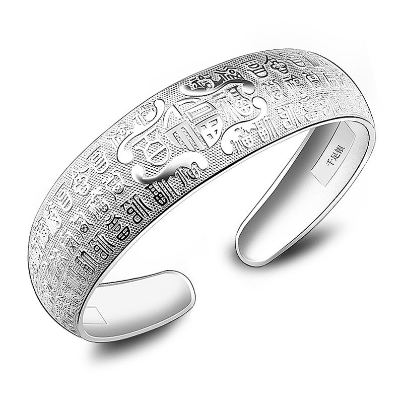 925 Sterling Zilver Chinese Karakter Armband Knoop Vintage Vrouwen Charm Armbanden Sieraden Voor Vrouwen Etnische Sieraden SY317
