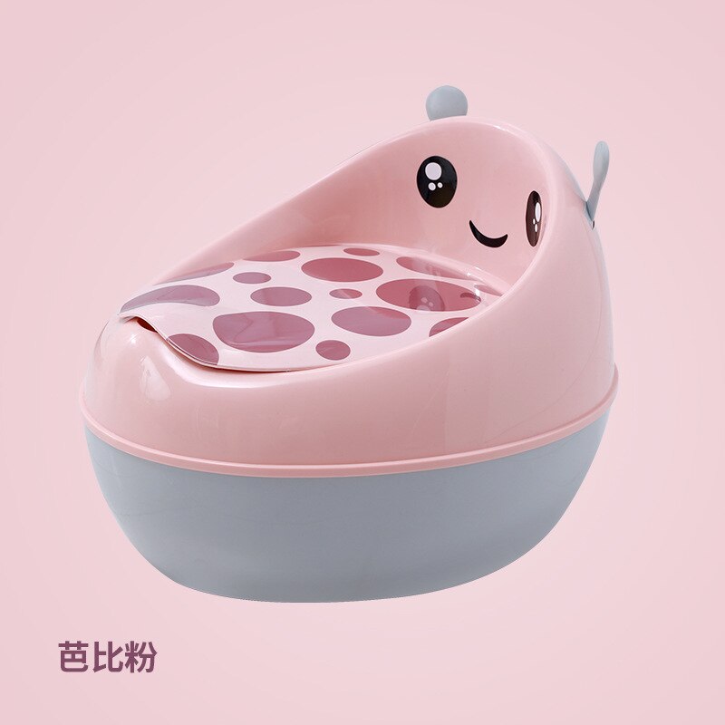 Orinal portátil de dibujos animados para bebé, de entrenamiento con respaldo cómodo asiento de inodoro, olla de bebé para niño y niña, orinal de inodoro,: pink