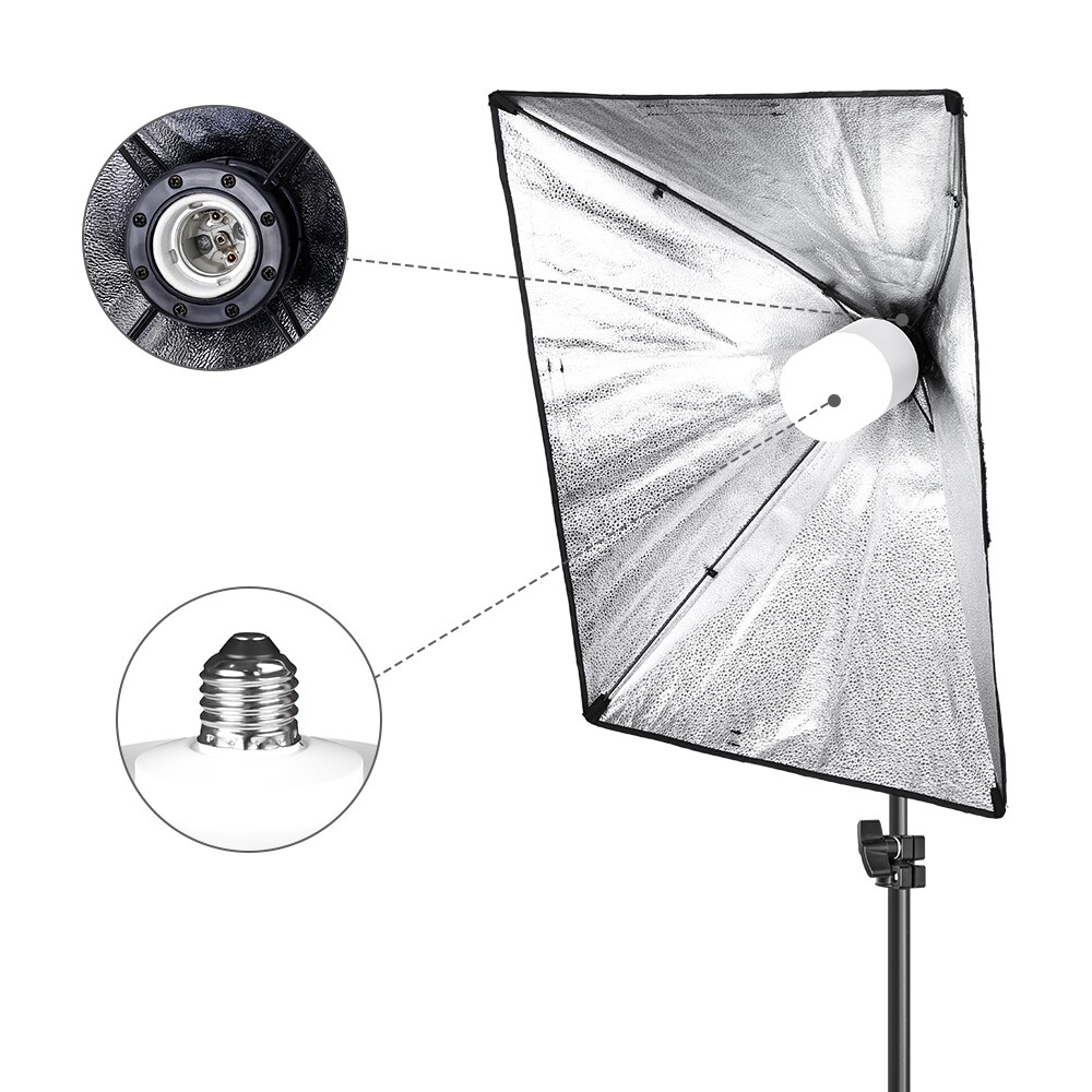 4 pces fotografia led lâmpada lâmpadas de iluminação contínua sem cintilação luz branca para softbox photo video studio, 110 v-240 v