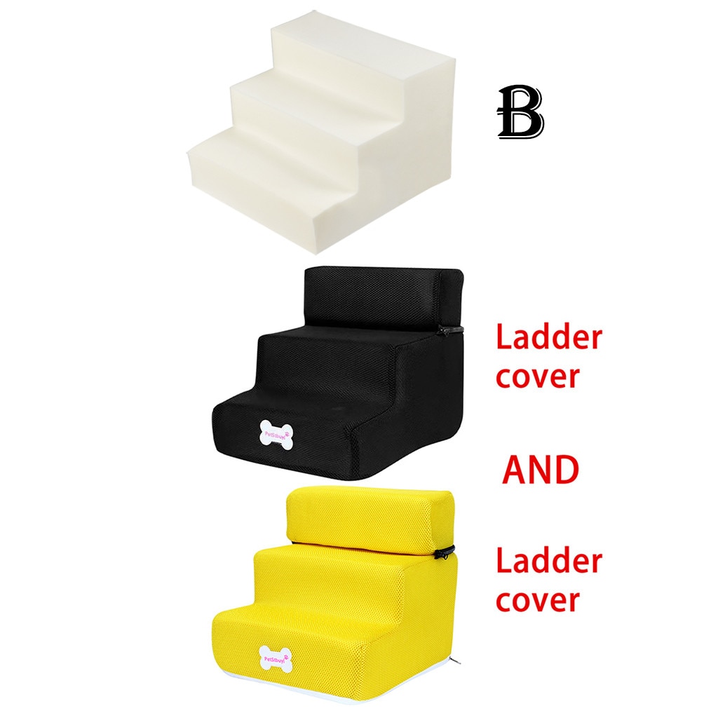 Cama de escaleras para escaleras 3 escalera Casa de perro cama para gato, perro pasos de malla plegable desmontable para mascotas gato cama rampa para perros cachorro suministros: B