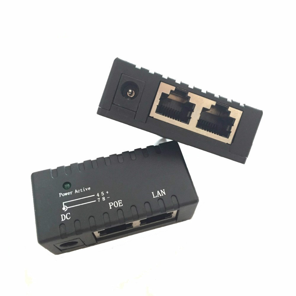 POE001 Poe Injector 2 Poort RJ45 Poe Splitter Power Over Ethernet Switch Power Adapter Voor Cctv Ip Camera Voor Hd avi Cvi