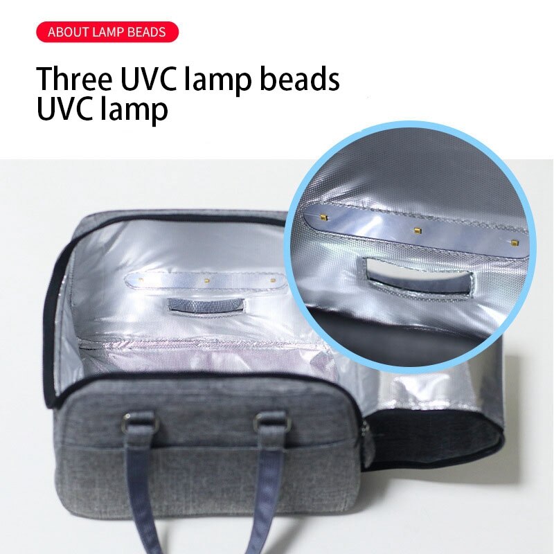 UV Clean Phone Sanitizers Bag Portable Fast Germ Sterilizer/UVC Light Disinfection for Cell Phone