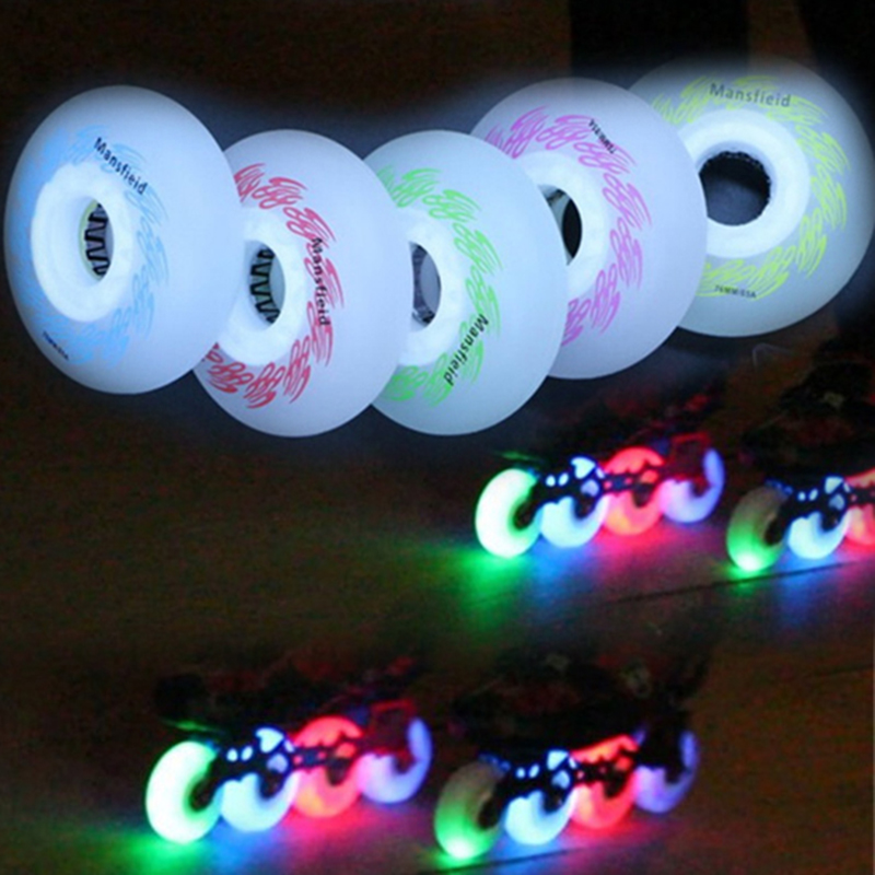 Japy skate led belysning skating hjul 85a flash rullehjul glidende skate hjul 72 76 80 8 stk slalom seba patines dæk