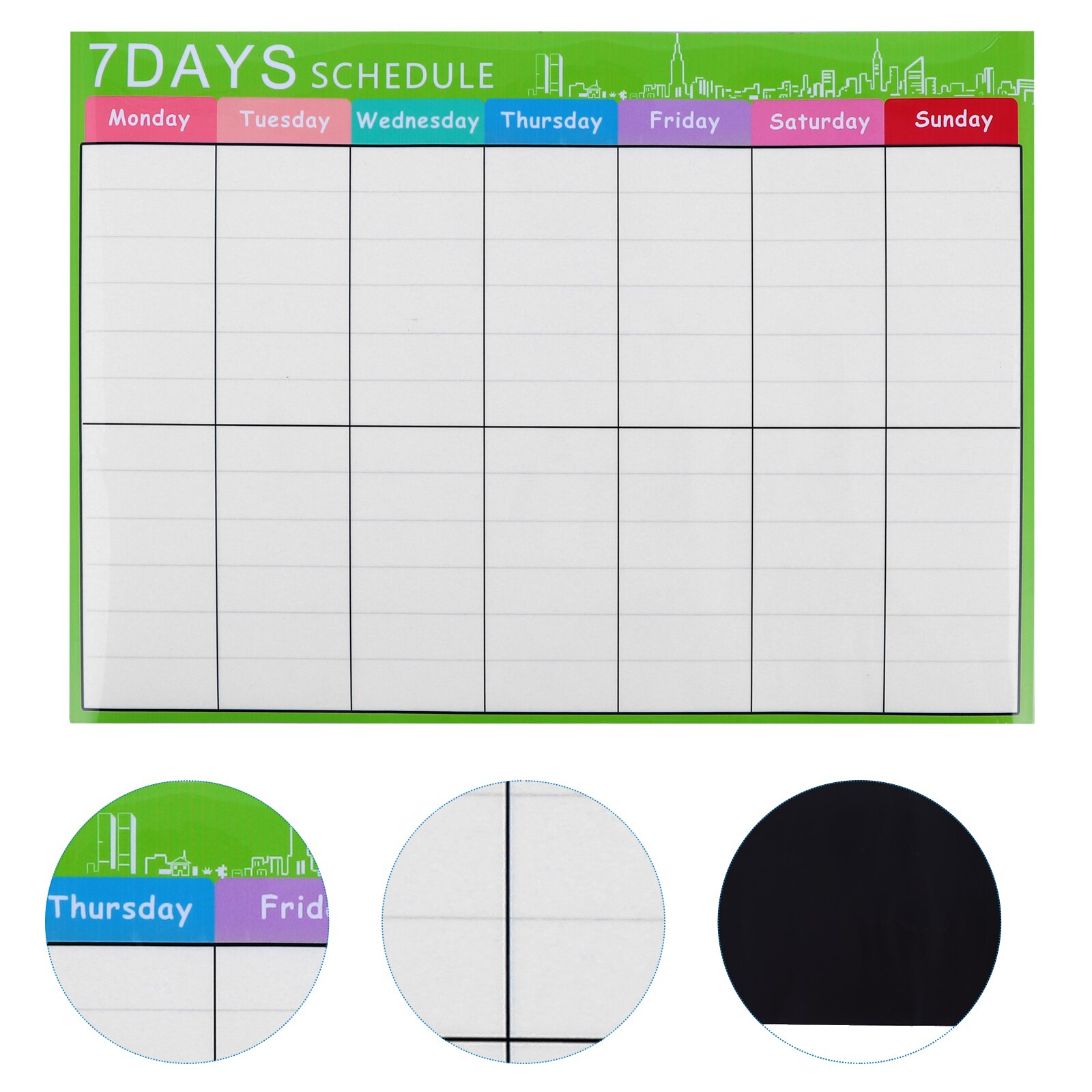 1Pc Erasable Monthly Schedule Board Magnetic Plan Calendar Reminding Board: Assorted Color 2