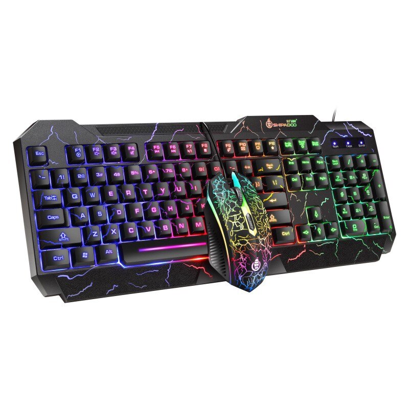 LED Leucht Spielen Tastatur Maus Combos USB verdrahtet Gamer Bausatz Hintergrundbeleuchtung Wasserdichte Multi-Medien Klaviatur und Maus einstellen für PC: passen