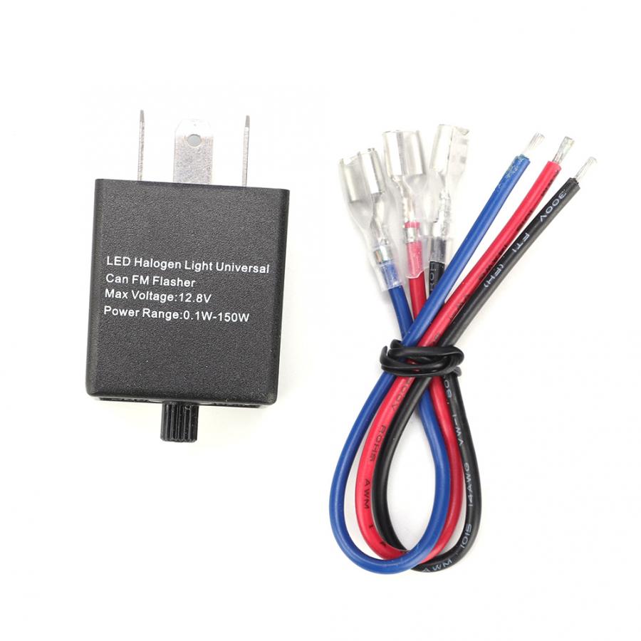 Universal 12v bil motorsykkel led blinkrelé justerbart led blinklys blinklys blinkrelé