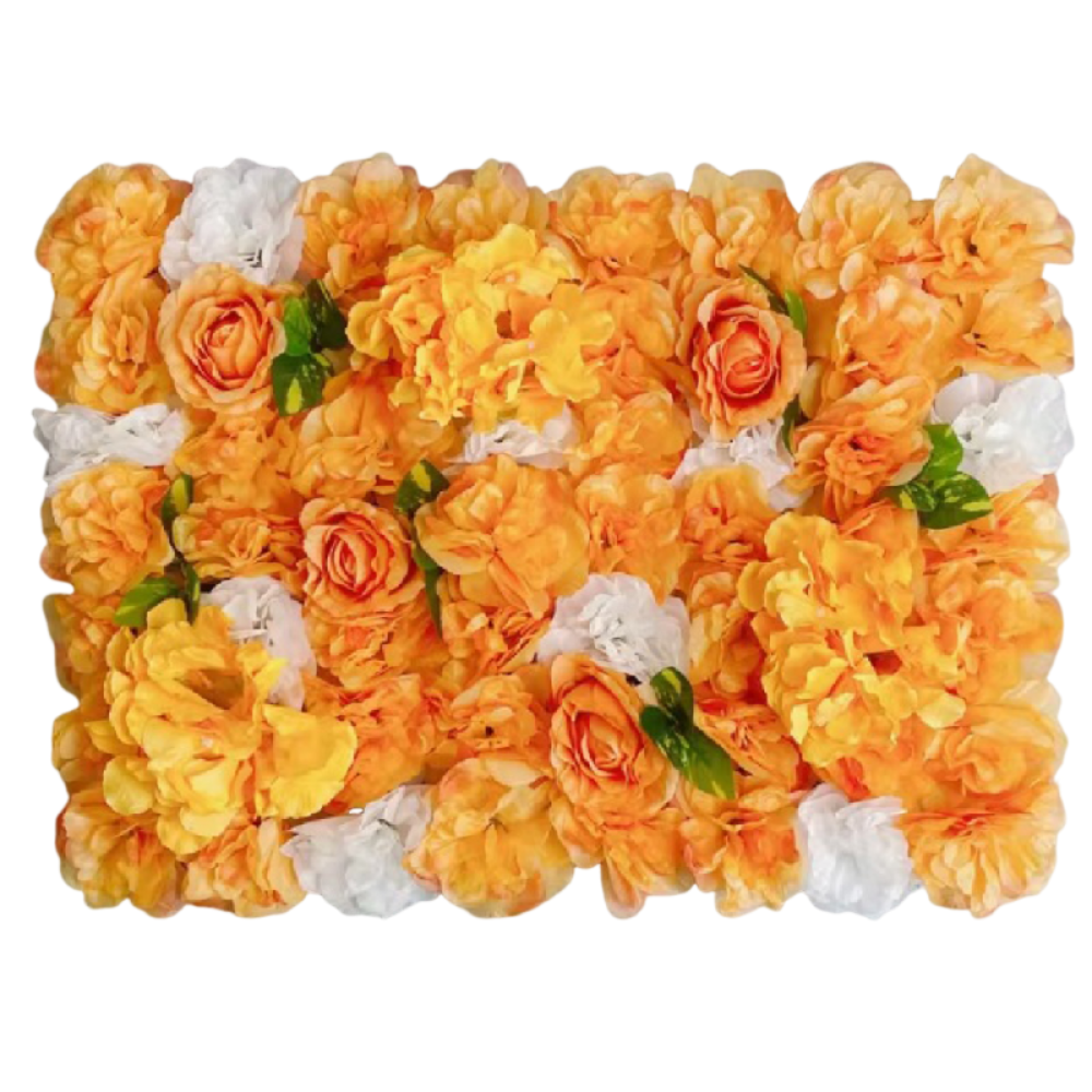 Handgemaakte Kunstbloemen Wandpanelen Realistisch 60x40cm Rozen Bruiloft Achtergrond Romantisch Duurzaam Zijden Rozen Bloemenwand: zwart