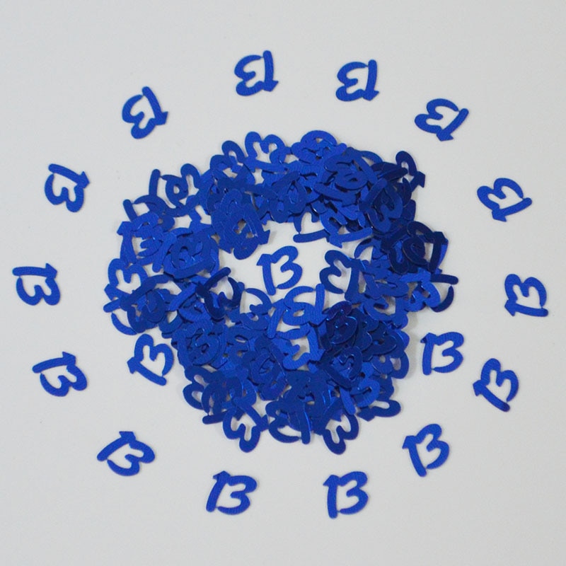 Kids Girls 13th BIRTHDAY PARTY Table Decoration Scatters Sparkle Glitz Digital Metallic CONFETTI Supplies