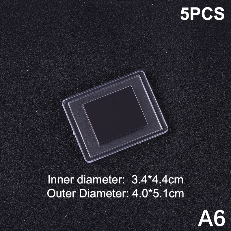 Marco de fotos magnético acrílico DIY, marco de exhibición de fotos magnético transparente para nevera, decoración organizadora de imágenes familiares, 5 uds.