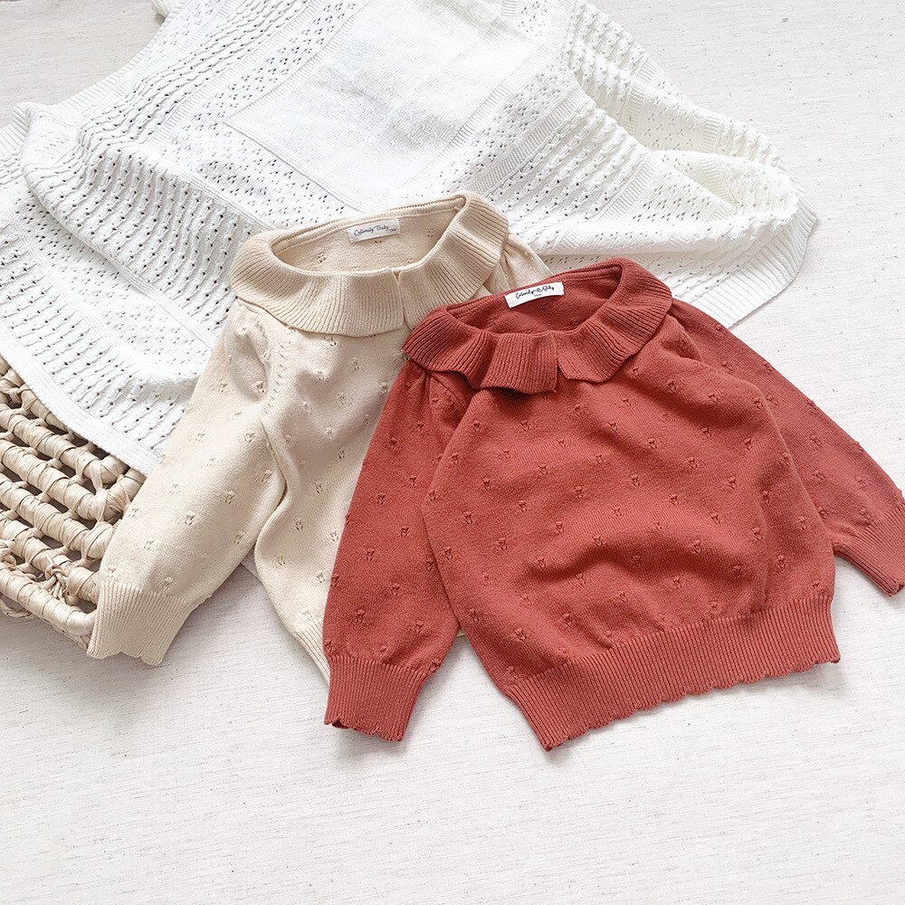 Süße Blütenblatt Kragen Baby Mädchen betroffen Baumwolle zur Seite fahren zur Seite fahren Herbst Kleinkind freundlicher Langarm Reinen Unterseite Shirt freundlicher Kleidung