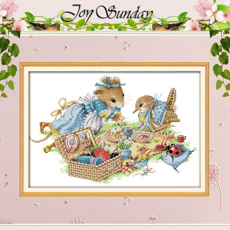 Birthday Party Patterns Counted Cross Stitch 11 14CT Cross Stitch Sets Chinese Cross-stitch Kits Embroidery Needlework