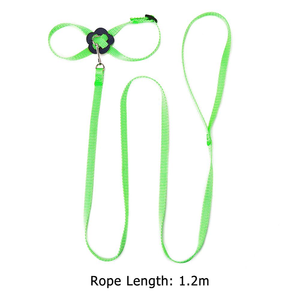 Huisdier Vogel Harness En Leash Verstelbare Parrot Bird Harness Leash Pet Anti Bite Training Touw Zachte Draagbare Huisdier Playthings: green