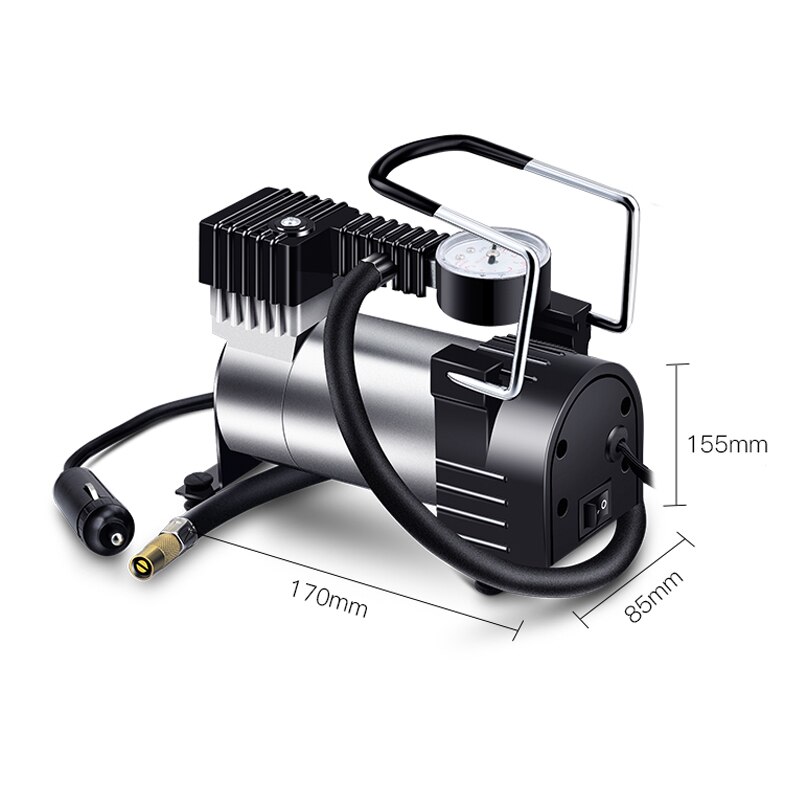 DC 12V Auto Elektrische Luftpumpe Pumpe Einzigen-zylinder Auto Reifen Luft Kompressor mit Reifen Druck Monitor