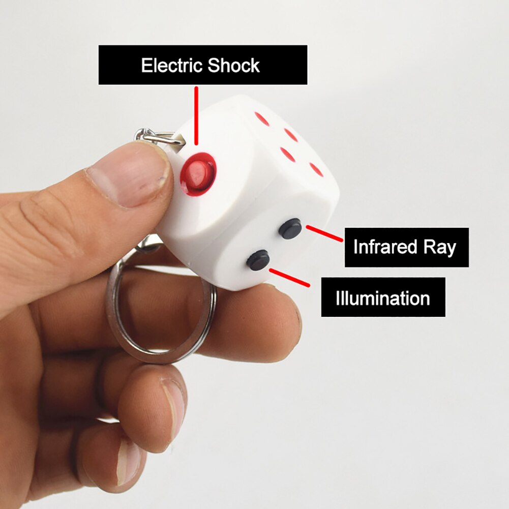 Divertente Scossa Elettrica Innocua Dadi di Halloween Del Partito scherzo Portachiavi trucco di Burla Del Giocattolo