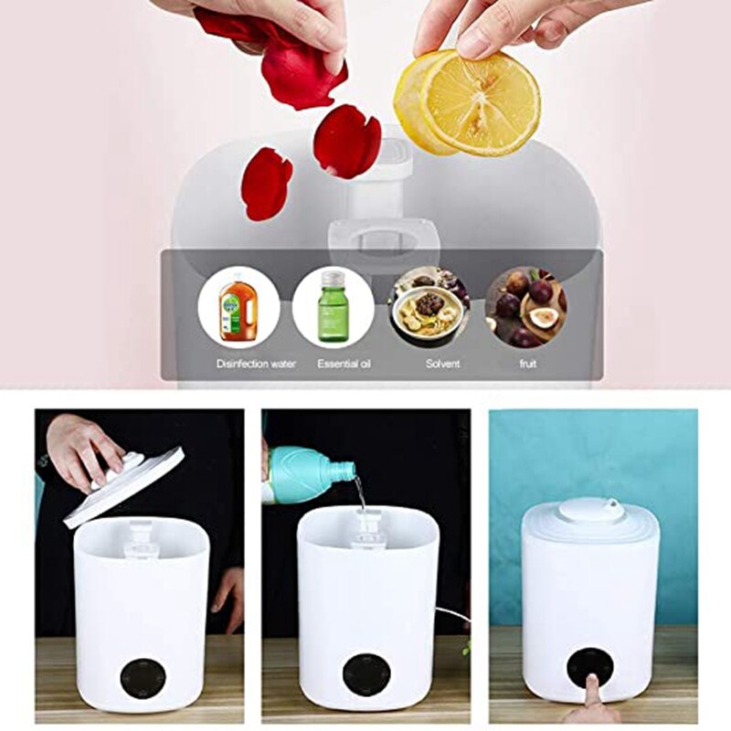 3L Ultrasonic Cool Mist Humidifier,LED Display,Hypochlorous Acid Water Humidifier Disinfectant Atomizer-US Plug