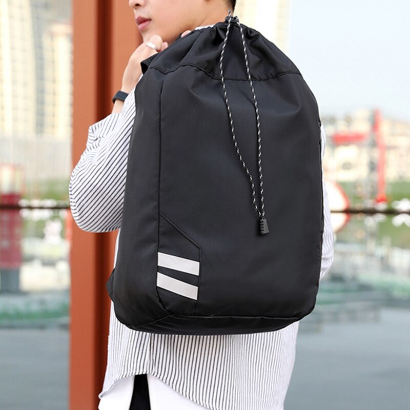 Snøre stråle lomme sport fitness taske rejse rygsæk mænd og kvinder træningstaske rygsæk