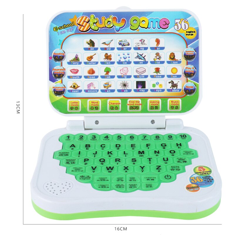 Laptop Chinese English Learning Computer Toy for Boy Baby Girl Children Kids AN88