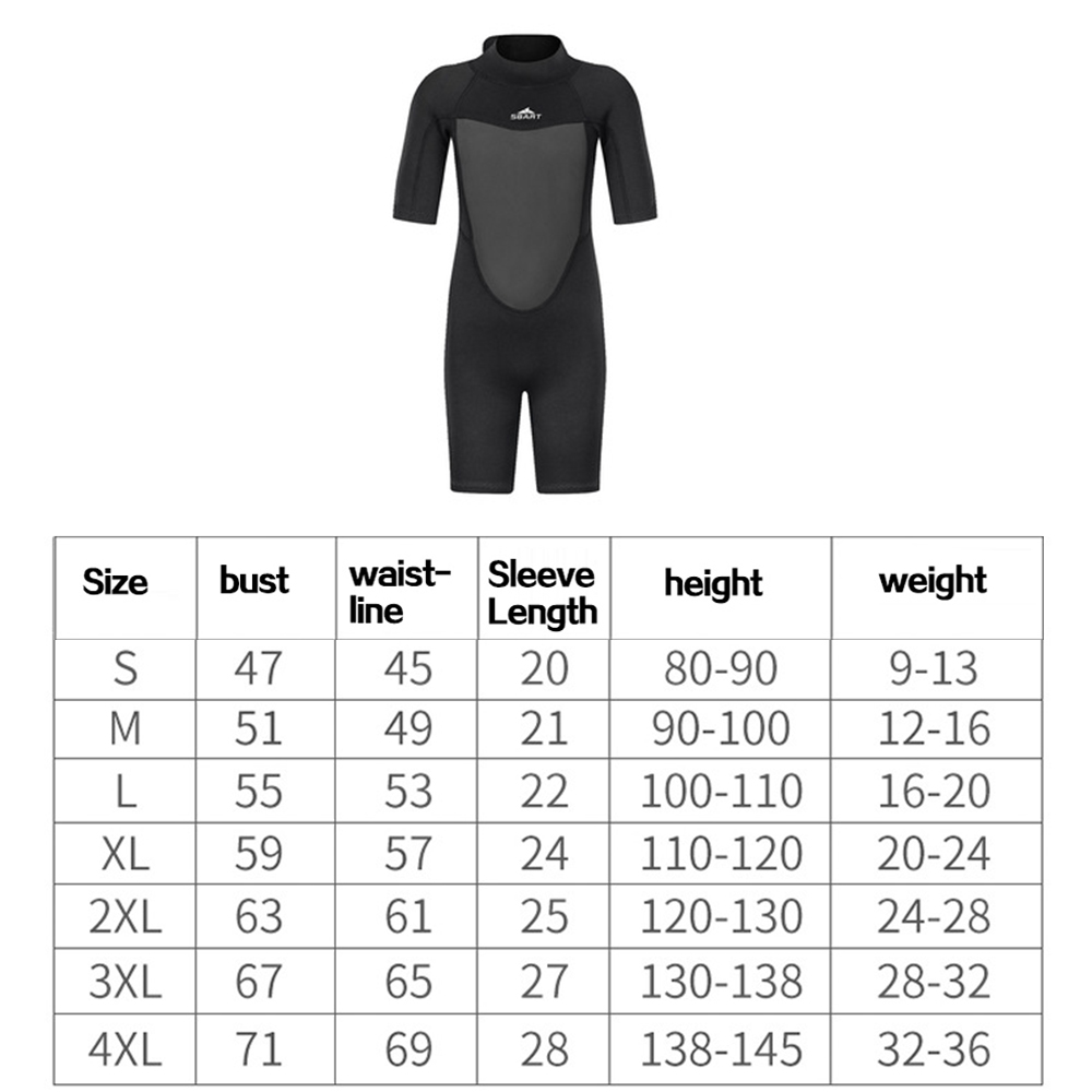 2Mm Neopreen Wetsuit Mannen Warm Houden Duiken Pak Kids Wetsuits Zwemmen Surfen Spearfishing Zwemmen Snorkel Wetsuits: Short sleeve 2mm / Xxl