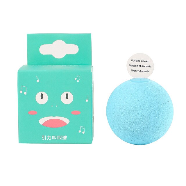 Pelota interactiva para gatos, juguete inteligente para adiestramiento de gatos, pelota de juego para mascotas, juguete con chirrido, Bola de menta, Teaser de gatito: Blue frog calls / EVA material