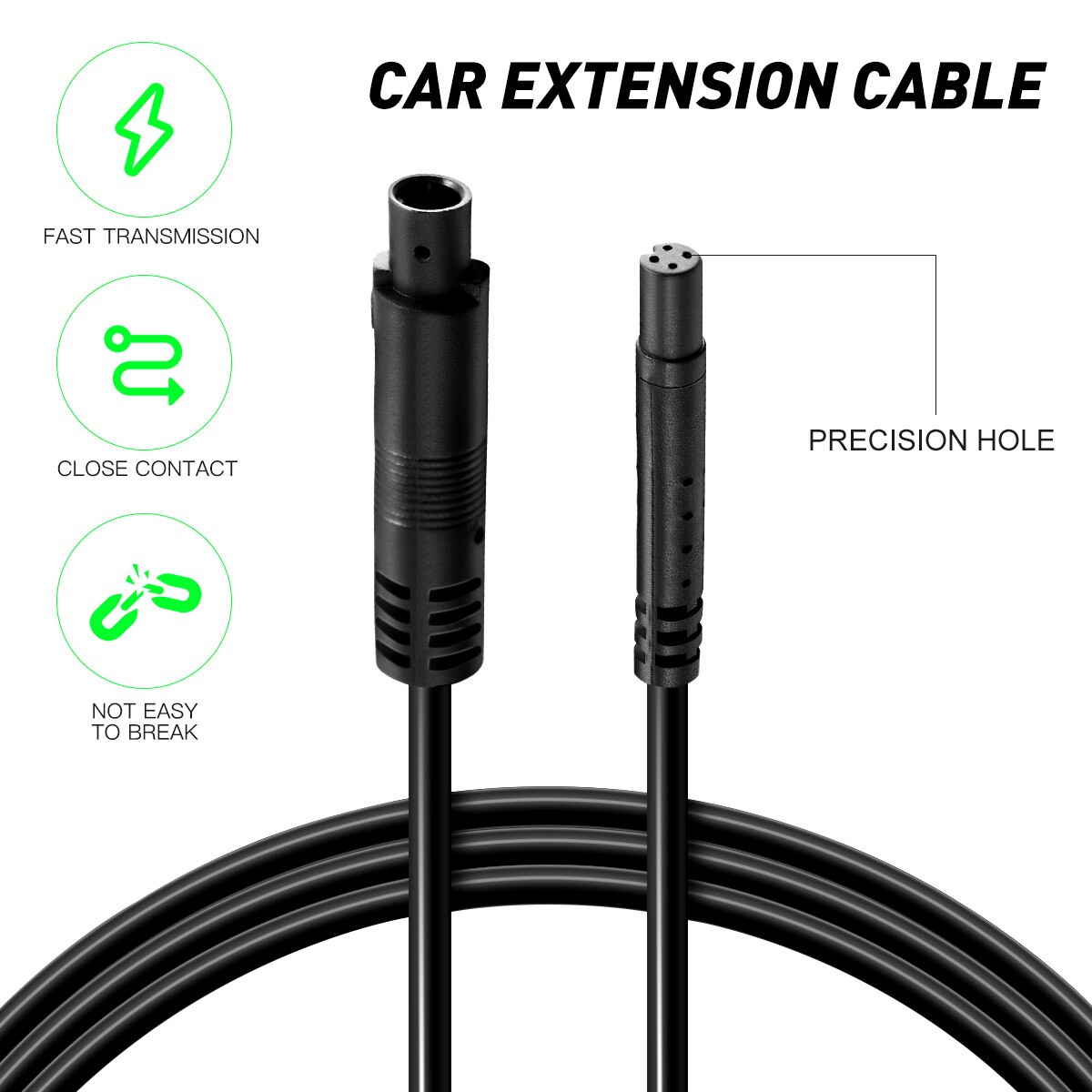 1 Pcs Backup Camera Cable 2.5M 4 Pins Thicken Universal Extension Cord Extension Cable Aviation Cable for Car Trailer Truck Bus