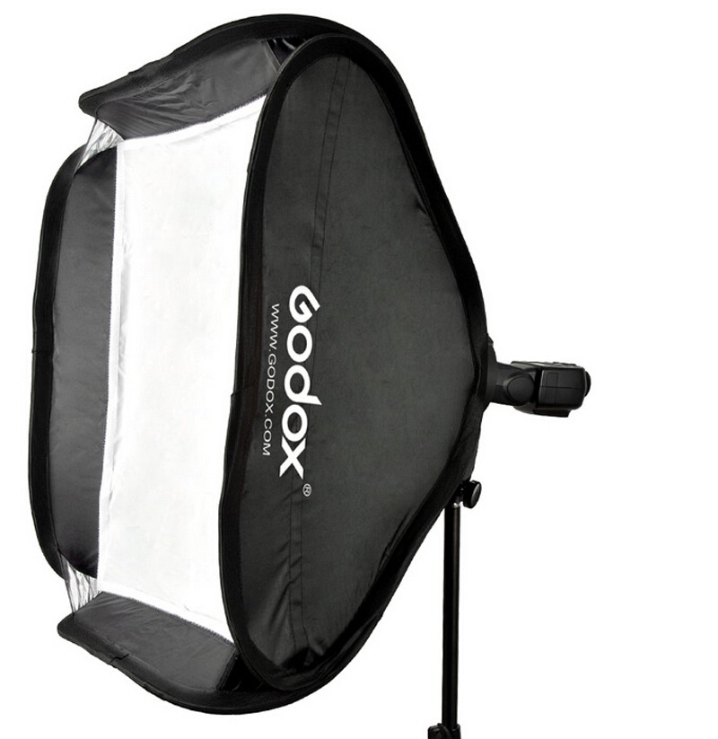 GODOX 40x40cm/50x50cm/60x60cm/80x80cm Softbox with S-Type Bracket Stable Bowens Mount Flash Bracket Mount Foldable Softbox Kit
