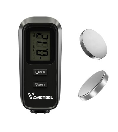 Vdiagtool obd 2 digital mini belegg tykkelse måler bil lakk tykkelse måler lakk tykkelse tester tykkelse måler: Med batteri