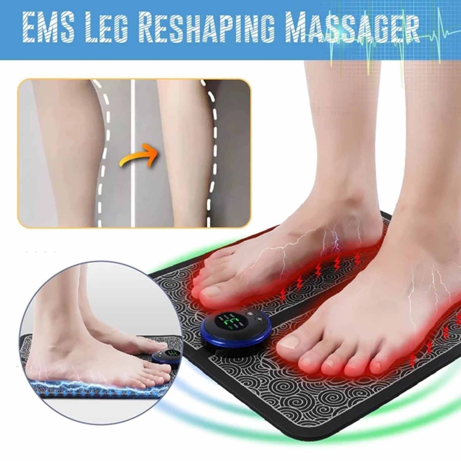 Leg Reshaping Foot Massager Bath Mat Leg Foot Muscle Stim Massage Mat Electric Pulse Foot Massaging Pad Bathroom Accessories