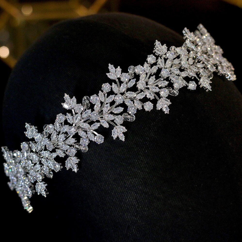 Accessoires pour cheveux de mariée, bijoux, couronnes pour femmes, accessoires de mariage, couronne en zircone cubique, diadème, de demoiselle d'honneur