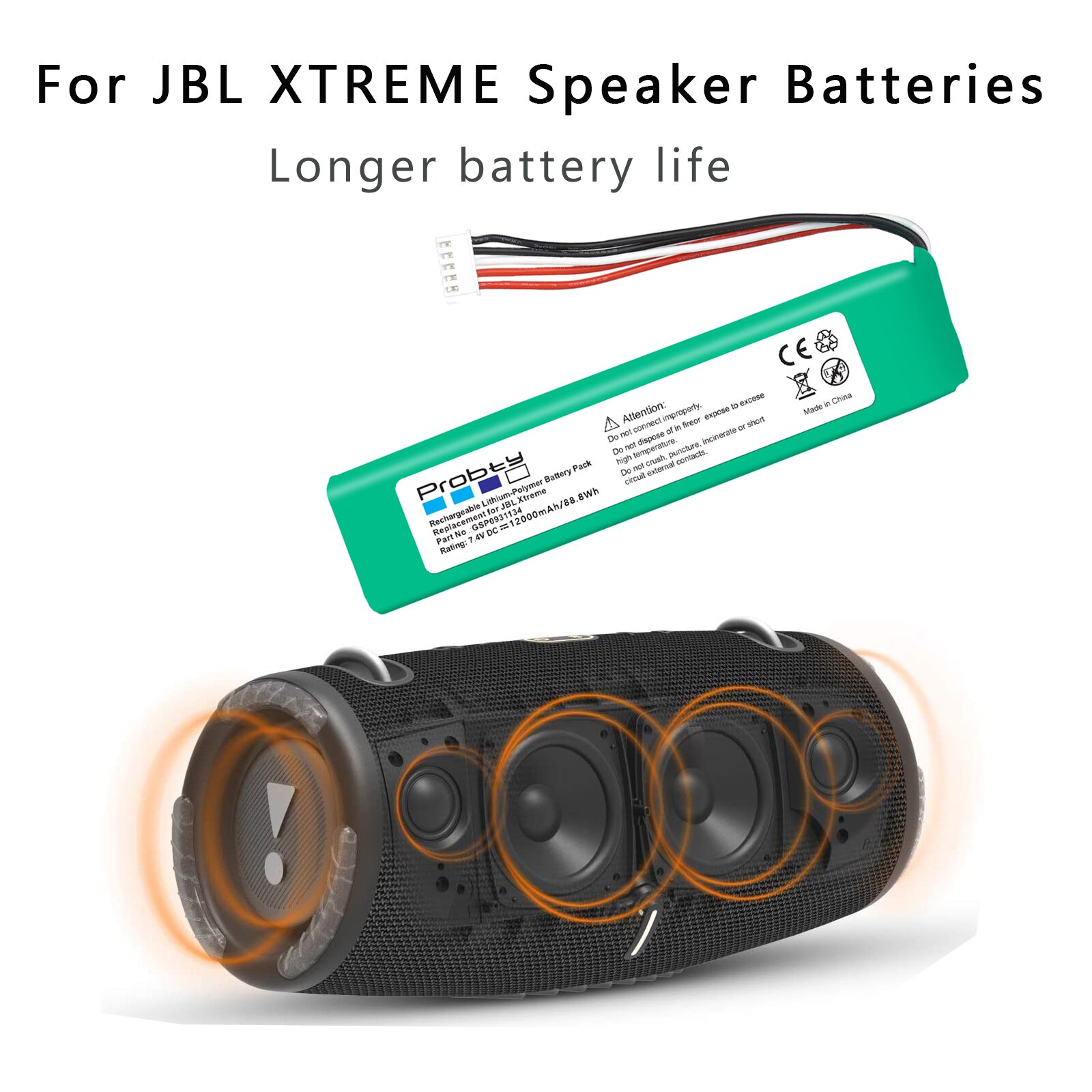 Batterie pour haut-parleur JBL XTREME 1 Xtreme1, 12000mAh, GSP0931134
