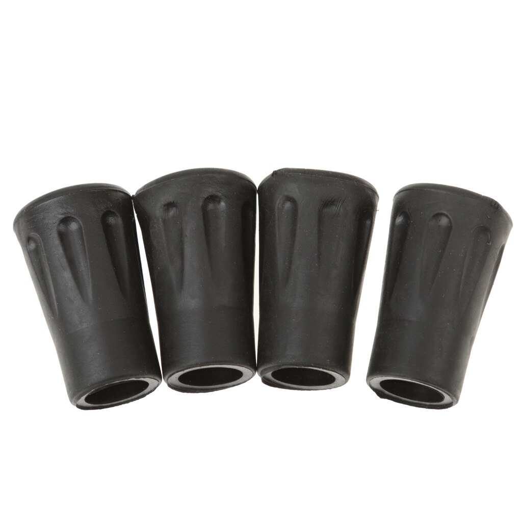 Bastón de goma para senderismo, 4 Uds., 4cm, punta de goma, bastón de Trekking de repuesto, equipo de protección, herramienta pequeña para deportes al aire libre para hombres y mujeres