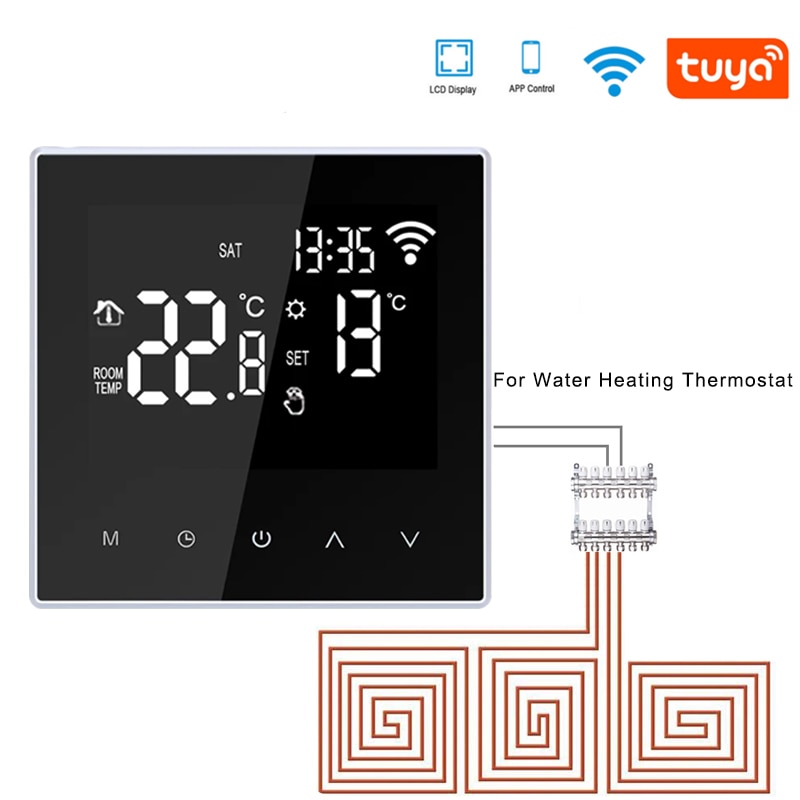 Beok Smart Home, Casa Intelligente Wifi Termostato Per acqua A Pavimento Regolatore di Temperatura di Riscaldamento di Controllo di Potenza di Lavoro Con Alexa Tuya Google