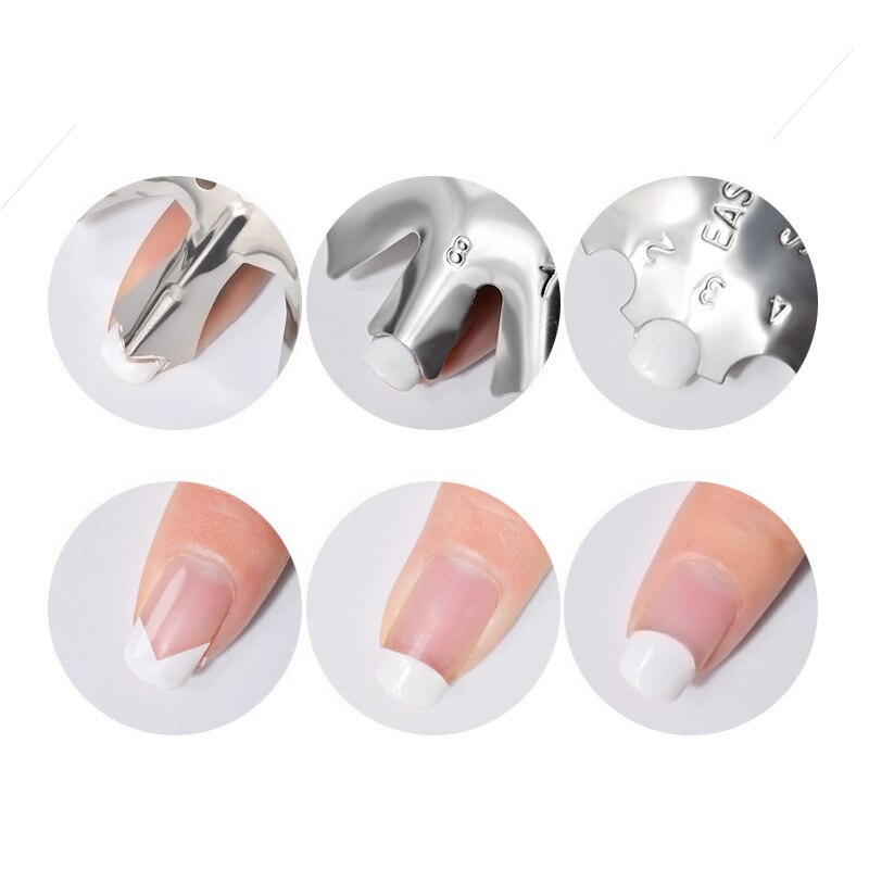 Navida solsikke stil fransk manicure model stålplade model krystal splint negle produktion rustfrit stål skabelon