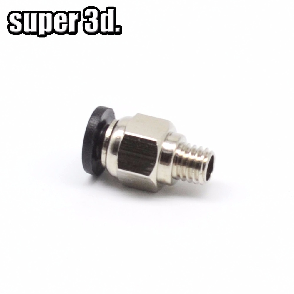 1 szt. Złączki pneumatyczne drukarki 3D PC4-M6 otwór 4mm do łącznika rurowego PTFE 4mm