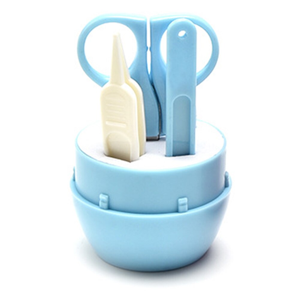 4pcs Lovely Baby Nail Care Set Child Scissors Practical Baby Nail Clipper Trimmer Convenient Baby Nail Shell Shear Manicure Kit