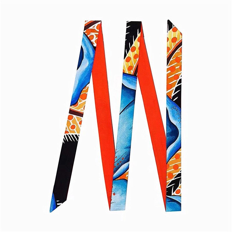 Nouvelle multifonctionnel foulard en soie 200 cm Skinny écharpe femmes sac rubans femme ceinture foulards et enveloppes pour dames: 3