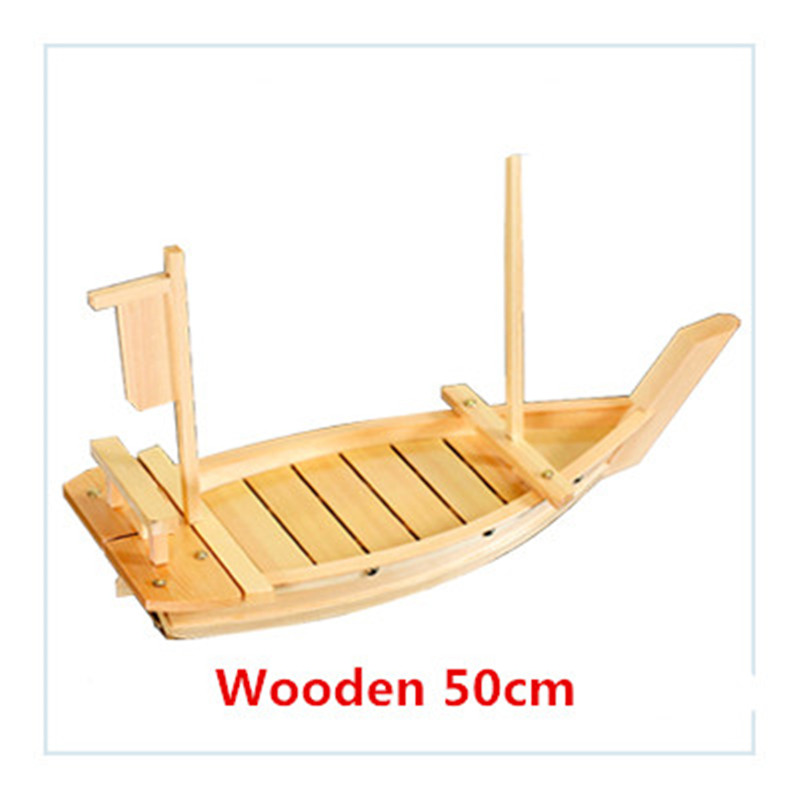Bateau de Sushi de Cuisine japonaise, outil de fruits de mer, modèle de boutique en bois, fait à la main, bateau Simple, Sashimi assortiment de plats froids, vaisselle de Bar