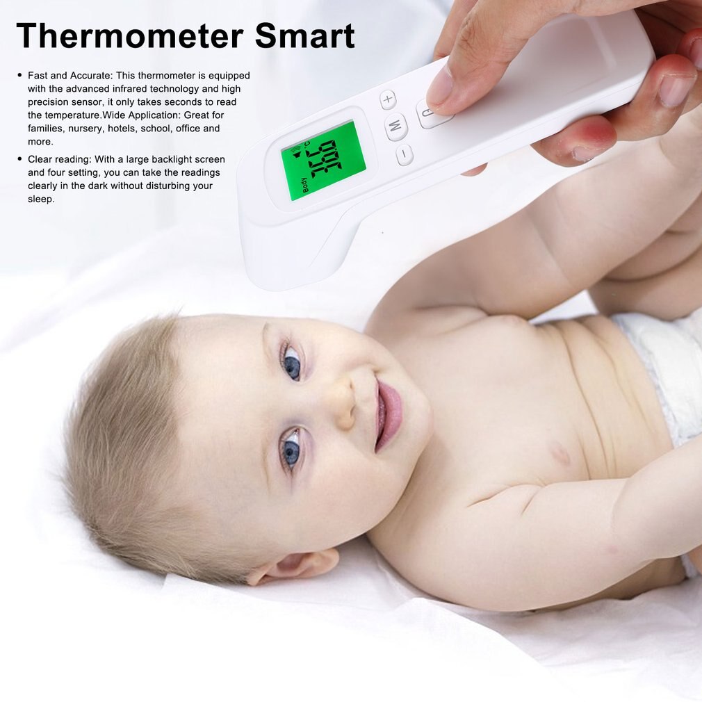 Infrarood Thermometer Voorhoofd Thermometer Non-Contact Digitale Thermometer Met Backlit Led Display Temperatuur Meting