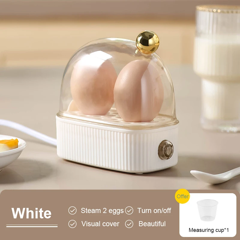 Multifunksjonell elektrisk eggkoker varmeapparat automatisk avstengning mini egg matdamper krypskytt frokost matlagingsmaskin eu: Plomme / Uk