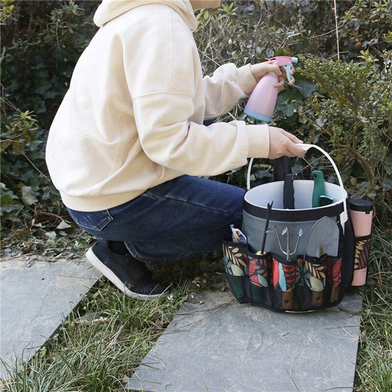 Bucket Tool Organizer, Oxford Bucket Organization With 10 Pockets Fits To 5 Gallon Bucket, For Construction Garden