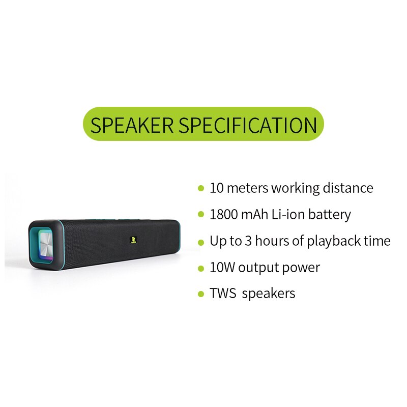 Draadloze Bluetooth Speaker 9D Stereo Geluid Bar Outdoor Luidspreker Computer Speaker Ondersteuning Aux Kolom Tv Home Theater