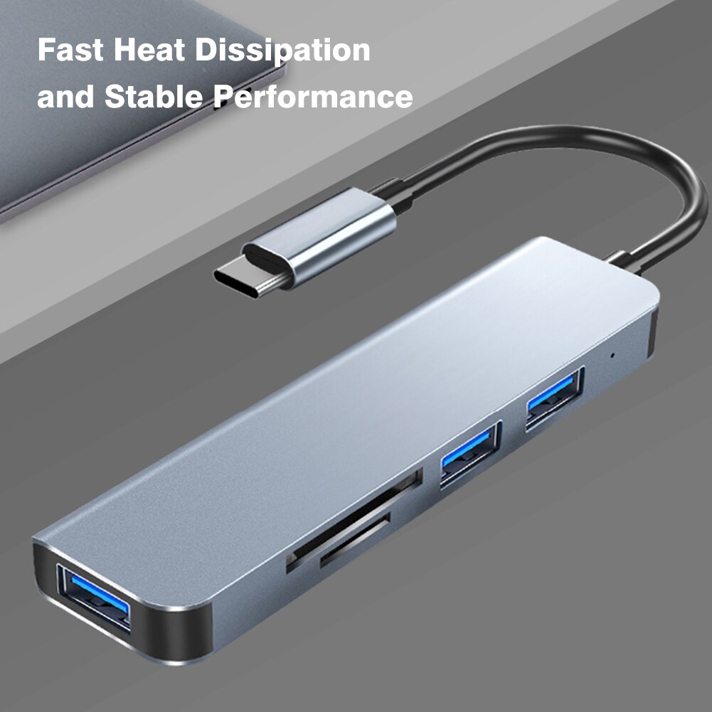 Byscoon Type C HUB 5 In 1 USB C HUB To USB 3.0 ORG Laptop Docking Station SD/TF Card Adapter For Huawei MateBook X Pro 14 13