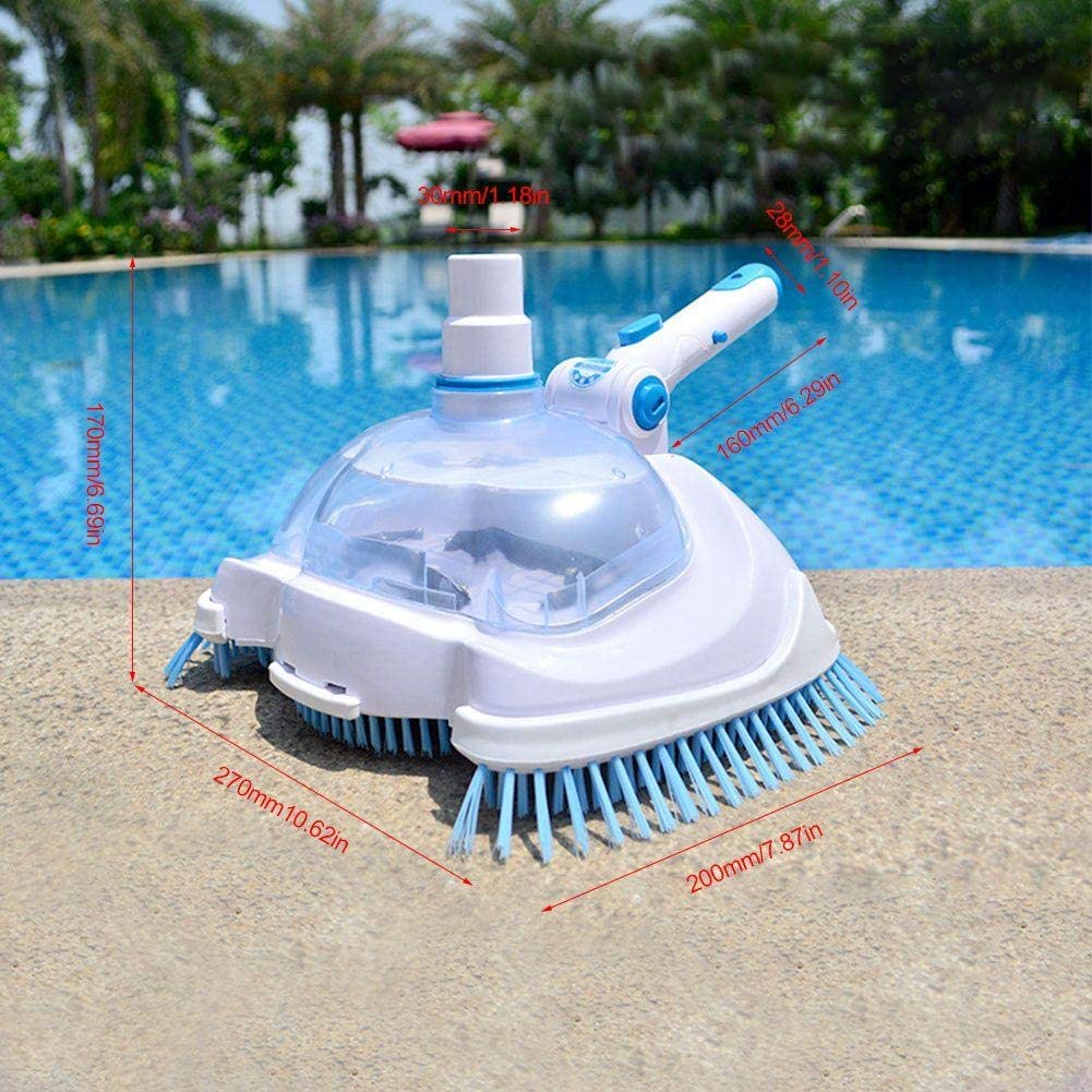 Swimming Pool Vacuum Head Cleaner Brush with Transparent Cover Portable One-Piece Suitable Luxury Vacuum Head