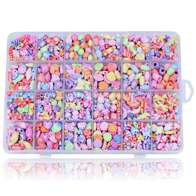 Diy Kleurrijke Kralen Meisjes Speelgoed Set Sieraden Accessoires Puzzel Handgemaakte Ambachten Onderwijs Speelgoed Kinderen Kettingen Armbanden: Macaron 1200pcs