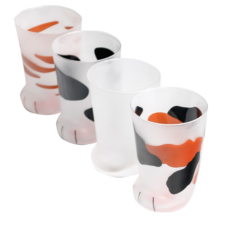 ins melk kattens pottebriller frostet juice øl drinkware vannkopp whiskyglass 300ml h2002: 4 stk