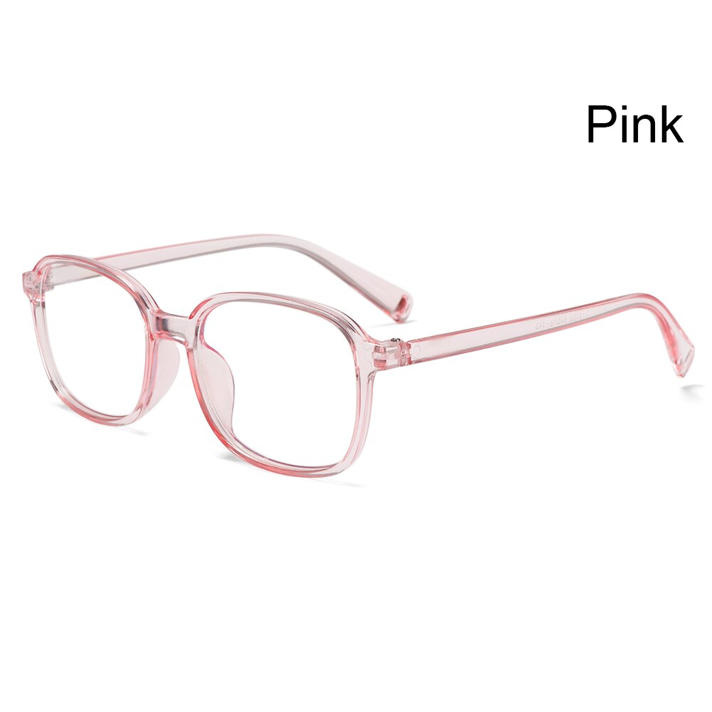 Anti-blauw licht bril dames heren vintage vierkante montuur bril oogbescherming computerbril blauw licht blokkerend: Roze