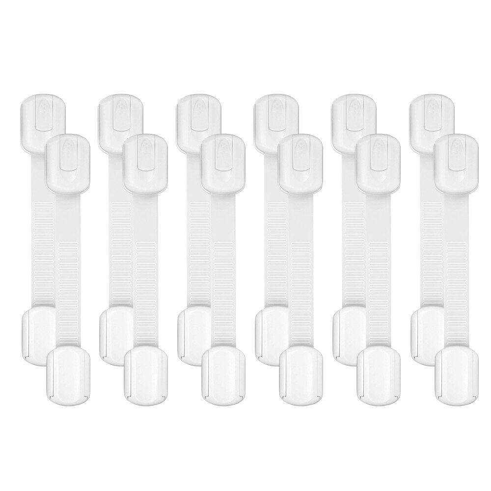 16 PCS Child Safety Cabinet Locks Baby Proofing Adjustable Strap Lock Multi Use Latches for Drawers Cupboards Dresser Oven: 12 pcs